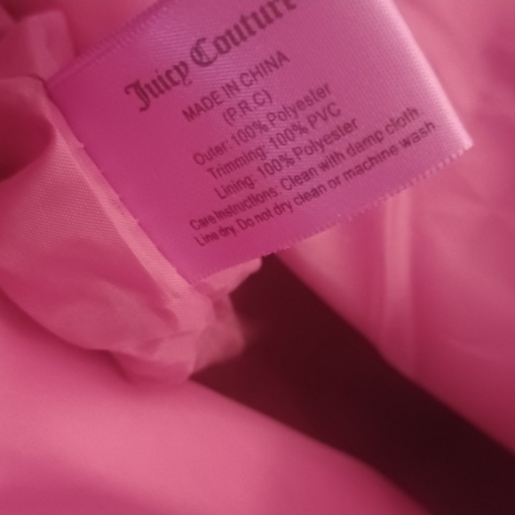 JUICY COUTURE Hot Pink Velvet 2-way Backpack Purse - Picture 5 of 6